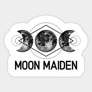 Celestial Gift Triple Moon Goddess Moon Maiden Wicca Pagan Boho Sticker